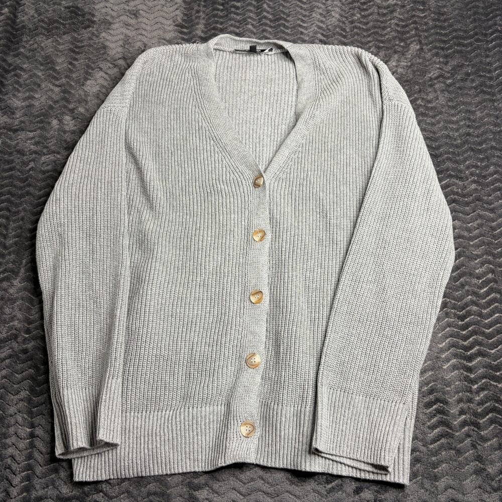Hudson Women's Cotton Buttondown Cardigan Sweater gray size Medium